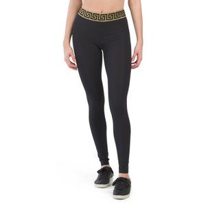 Pheel Grecian Gold Metallic Waistband Leggings